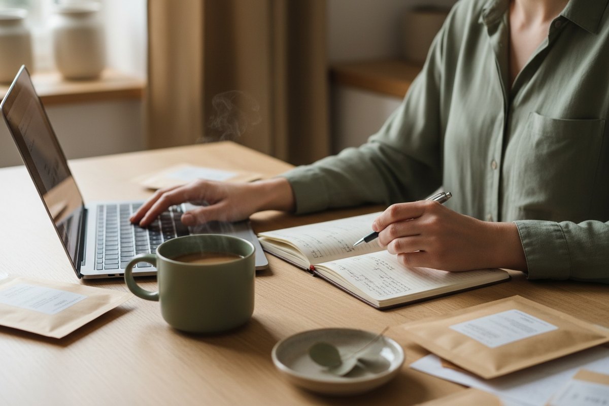 Dirigeant de TPE au travail dans son bureau